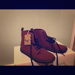 Burgundy Canvas Doc Martens